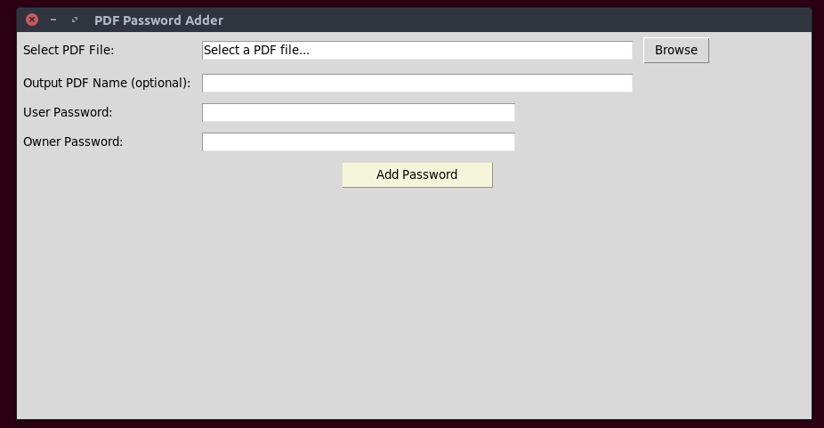 PDF Password Adder